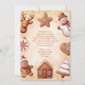 Cartes Pour Fêtes Annuelles Pain d'épices Cookies Cadre photo Arrière - plan B (Dos)