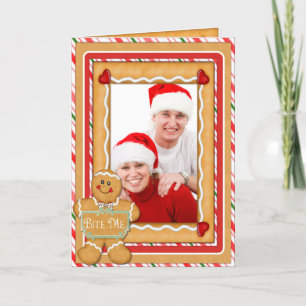 Cartes Pour Fêtes Annuelles Pain d'épices Homme amusant Plié photo Noël