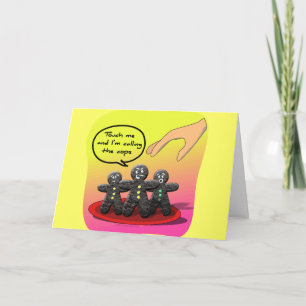 Cartes Pour Fêtes Annuelles Pain d'épices Hommes avec attitude amusant Cookies
