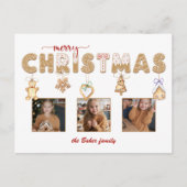 Cartes Pour Fêtes Annuelles Pain d'épices mignon Joyeux Noël Multiphoto (Devant)