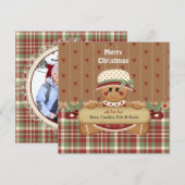 Cartes Pour Fêtes Annuelles Pain d'épices Noël (Devant / Derrière)
