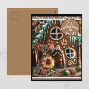 Cartes Pour Fêtes Annuelles Pain d'épices Souris doux Noël