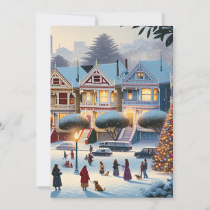 Cartes Pour Fêtes Annuelles Painted Ladies Christmas Magic San Francisco
