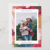 Cartes Pour Fêtes Annuelles Painterly Palette Abstract Holiday (Devant)