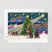 Cartes Pour Fêtes Annuelles Pair magique de Noël (Devant / Derrière)