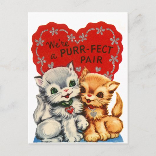 Cartes Pour Fêtes Annuelles Paire Cible Kitty Valentine (Devant)