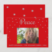 Cartes Pour Fêtes Annuelles Paix (Devant / Derrière)