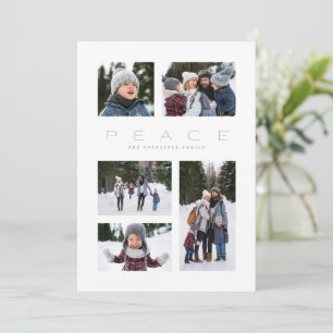 Cartes Pour Fêtes Annuelles Paix 5 collage photo simple Noël vert
