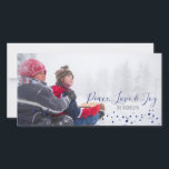 Cartes Pour Fêtes Annuelles Paix, amour et joie Noël ou Hanoukka Photocard<br><div class="desc">Jolie et élégante Paix,  Amour & Joy Noël ou Hanoukka Carte photo de vacances est parfait pour votre carte d'envoi de cette saison de vacances. A des accessoires assortis.</div>
