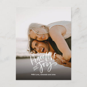Cartes Pour Fêtes Annuelles Paix amour Joie   Photo complète Lettre manuscrite