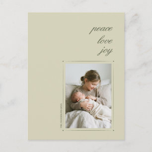 Cartes Pour Fêtes Annuelles Paix Amour Joie Photo de Noël religieux