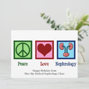 Cartes Pour Fêtes Annuelles Paix Amour Néphrologie Noël Néphrologiste