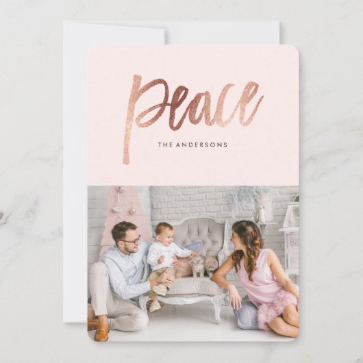 Cartes Pour Fêtes Annuelles Paix brossée (Devant)