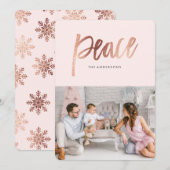 Cartes Pour Fêtes Annuelles Paix brossée (Devant / Derrière)