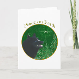 Cartes Pour Fêtes Annuelles Paix de Schipperke