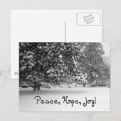 Cartes Pour Fêtes Annuelles Paix, espoir et joie (Devant / Derrière)