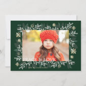 Cartes Pour Fêtes Annuelles Paix et amour Baies Blancs Foliage Faisceaux de ne (Devant)