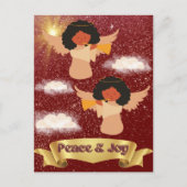 Cartes Pour Fêtes Annuelles Paix Et Joie Un Soulful Noël Salutation (Devant)