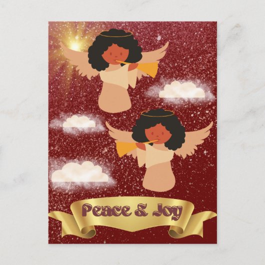 Cartes Pour Fêtes Annuelles Paix Et Joie Un Soulful Noël Salutation (Devant)