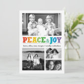 Cartes Pour Fêtes Annuelles Paix et joie x multi 4 (Debout devant)