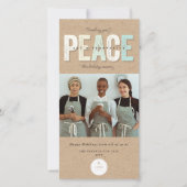 Cartes Pour Fêtes Annuelles Paix Joie Et Prospérité Typographie Photo Entrepri (Devant)