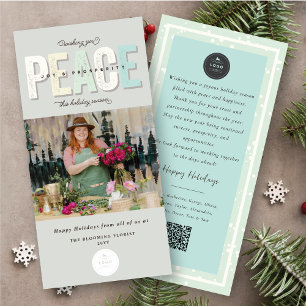 Cartes Pour Fêtes Annuelles Paix Joie Et Prospérité Typographie Photo Entrepri