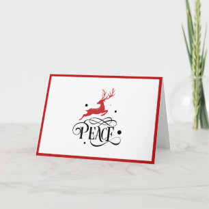 Cartes Pour Fêtes Annuelles Paix & Joie Joyeux Noël Simplement Beau
