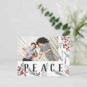 Cartes Pour Fêtes Annuelles Paix photo typographique Botanique (Debout devant)