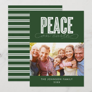 CARTES POUR FÊTES ANNUELLES PAIX SUR LA TERRE FAMILLE PHOTO NOËL