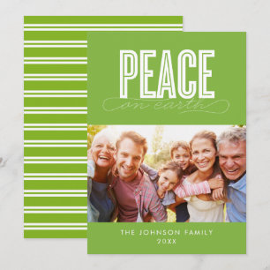 CARTES POUR FÊTES ANNUELLES PAIX SUR LA TERRE FAMILLE PHOTO NOËL