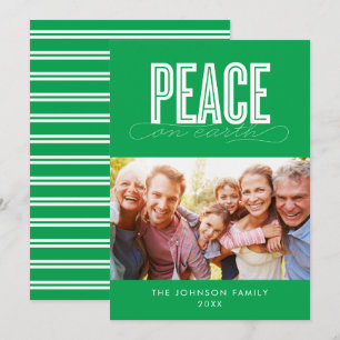 CARTES POUR FÊTES ANNUELLES PAIX SUR LA TERRE FAMILLE PHOTO NOËL