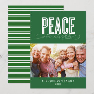 CARTES POUR FÊTES ANNUELLES PAIX SUR LA TERRE FAMILLE PHOTO NOËL