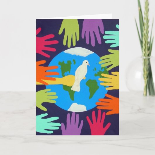 Cartes Pour Fêtes Annuelles Paix sur Terre (Devant)