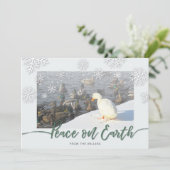 Cartes Pour Fêtes Annuelles Paix sur Terre (Debout devant)