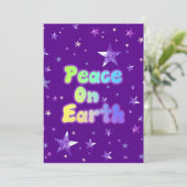 Cartes Pour Fêtes Annuelles Paix sur Terre  (Debout devant)