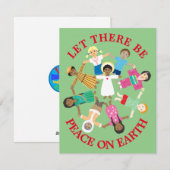 Cartes Pour Fêtes Annuelles Paix sur terre (Devant / Derrière)