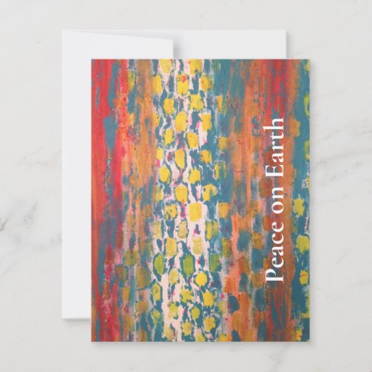 Cartes Pour Fêtes Annuelles Paix sur Terre (Devant)