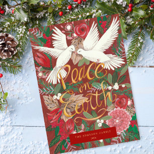 Cartes Pour Fêtes Annuelles Paix sur Terre Photo Noël