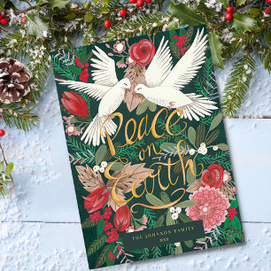 Cartes Pour Fêtes Annuelles Paix sur Terre Photo Noël