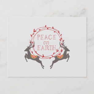 Cartes Pour Fêtes Annuelles Paix sur Terre Reindee