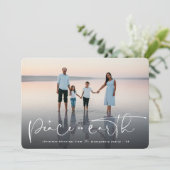 Cartes Pour Fêtes Annuelles Paix sur Terre Scénario Religieux Photo de Noël (Debout devant)