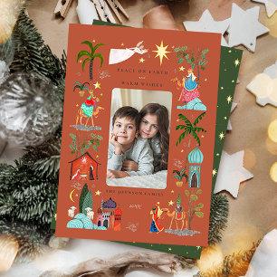 Cartes Pour Fêtes Annuelles Paix sur Terre Trois sages Terreux Noël