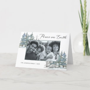 Cartes Pour Fêtes Annuelles Paix sur Terre Vacances modernes Photo Salutation