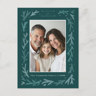 Cartes Pour Fêtes Annuelles Paix turquoise et blanche sur Terre et bonne volon