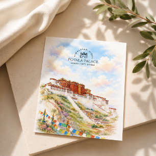 Cartes Pour Fêtes Annuelles Palais Potala, Lhasa Tibet Chine Paysage