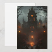 Cartes Pour Fêtes Annuelles Palais sombre (Devant / Derrière)