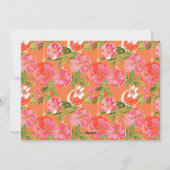 Cartes Pour Fêtes Annuelles Palm Beach Noël rose et orangé Photo (Dos)