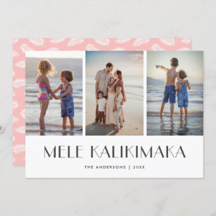 Cartes Pour Fêtes Annuelles Palm Feuilles Mele Kalikimaka Famille Photo Noël