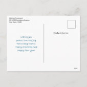 Cartes Pour Fêtes Annuelles Palmier de Noël tropical (Dos)