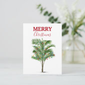 Cartes Pour Fêtes Annuelles Palmier Tropical Noël Arbre de Noël (Debout devant)
